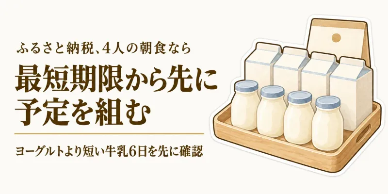 ふるさと納税の飲むヨーグルト定期便3選｜家族4人の朝食を賞味期限から逆算