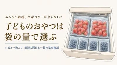 冷凍いちご・ブルーベリーのレビュー数が多い返礼品4選｜子どものおやつは袋の大きさで確認