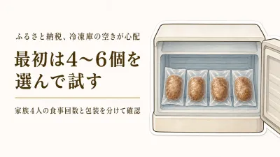 ふるさと納税の冷凍ハンバーグは何個なら入る？家族4人で選ぶ小分け・個包装