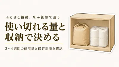 4人家族のふるさと納税は米か紙類か？トイレットペーパー・ティッシュの使い切り方
