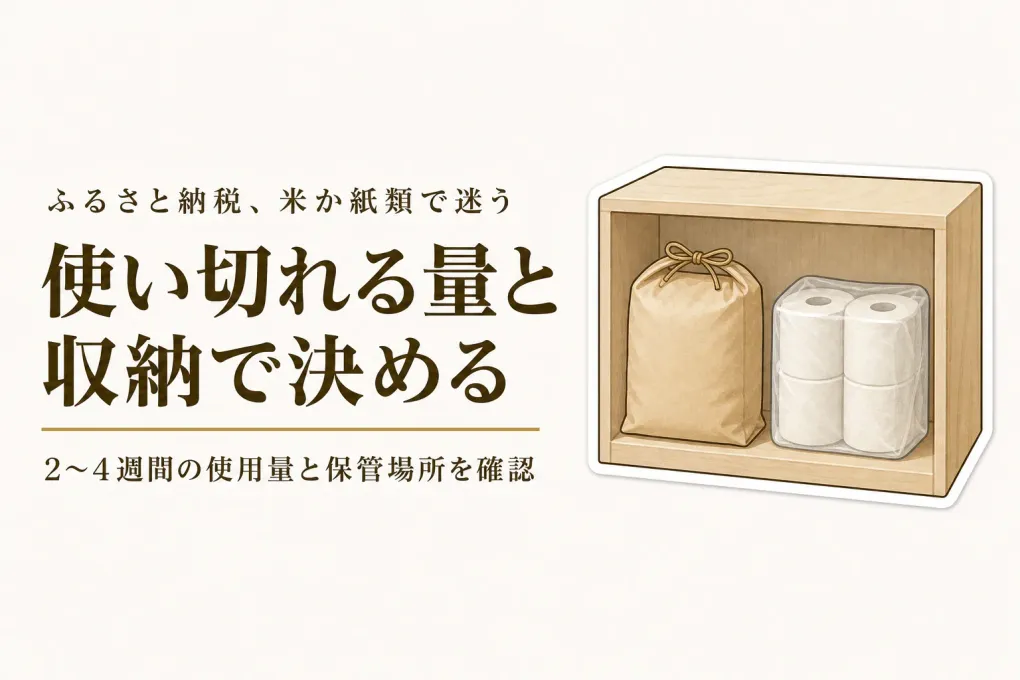 4人家族のふるさと納税は米か紙類か？トイレットペーパー・ティッシュの使い切り方